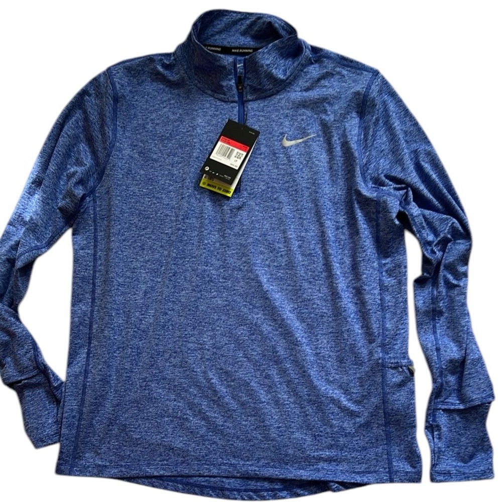 NWT! Nike Running Dri-Fit Blue Quarter-Zip Women’s Size L